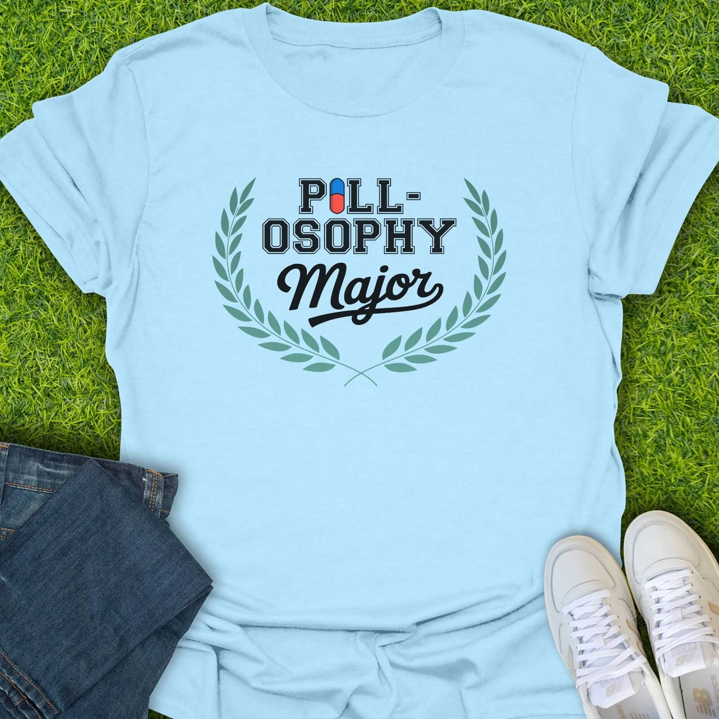 T-Shirt Light Blue / S Pillosophy Major Tee