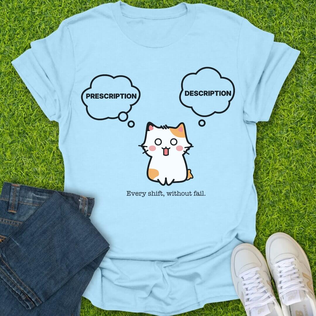 T-Shirt Light Blue / S Prescription Description Tee