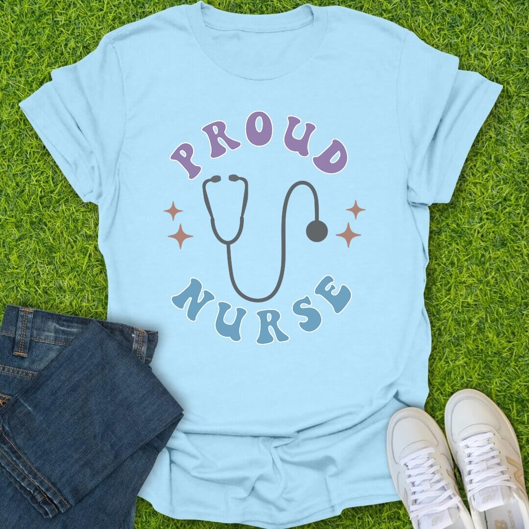T-Shirt Light Blue / S Proud Nurse Tee