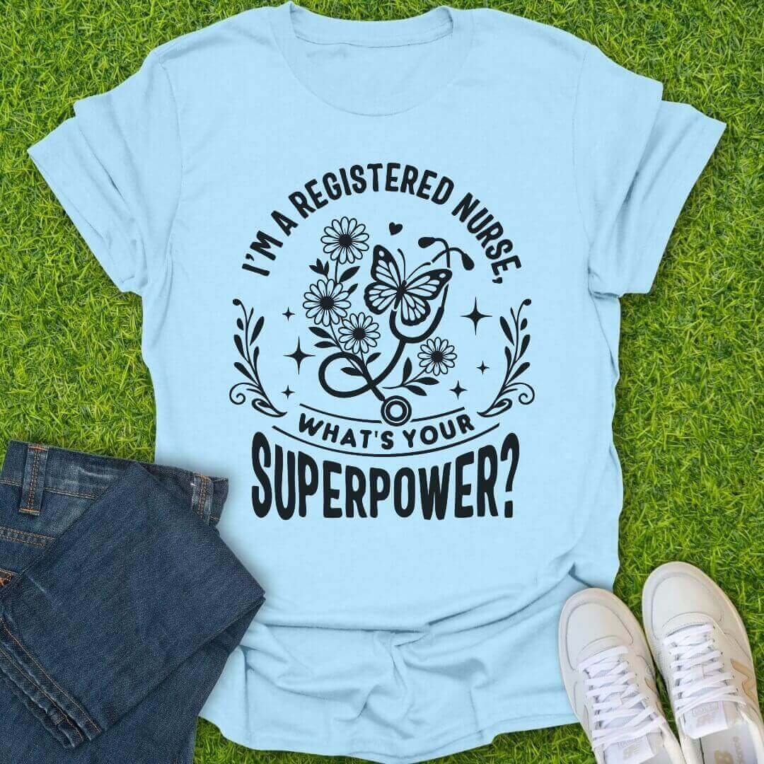 T-Shirt Light Blue / S RN Superhero Tee