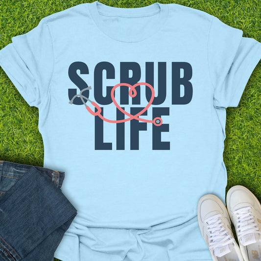 T-Shirt Light Blue / S Scrub Life Tee