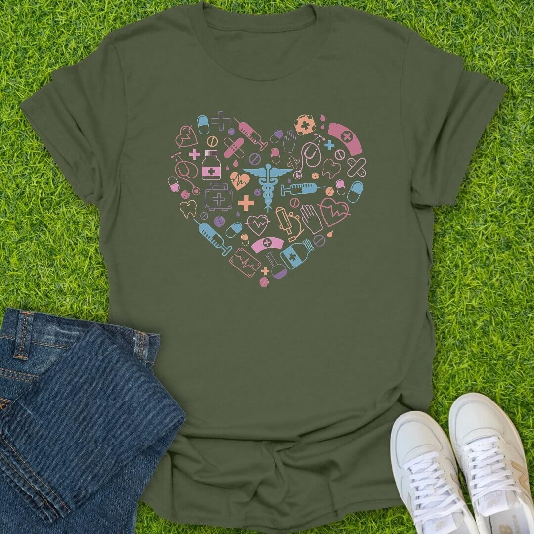T-Shirt Military Green / S All Heart Tee