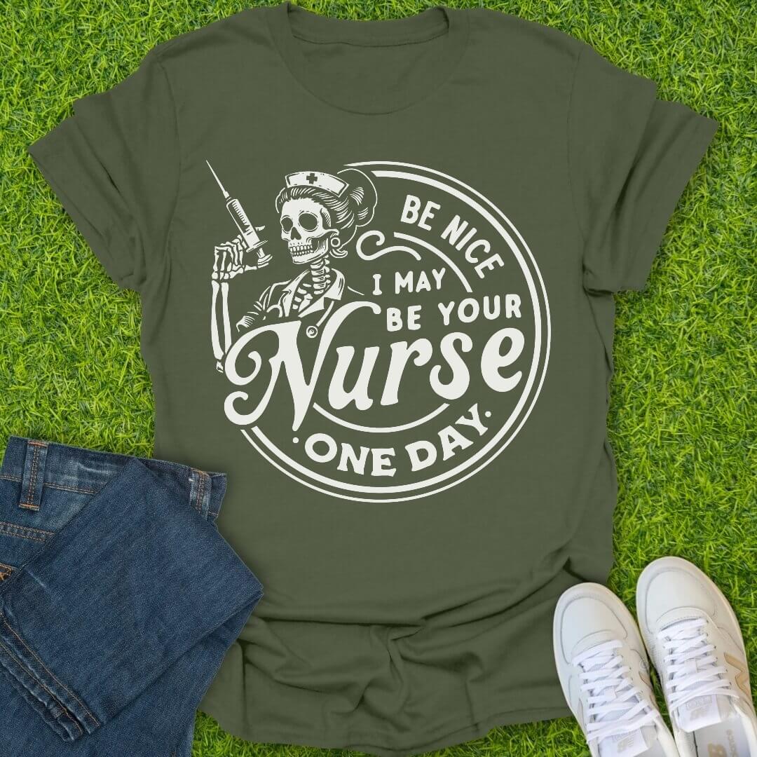 T-Shirt Military Green / S Be Nice Tee