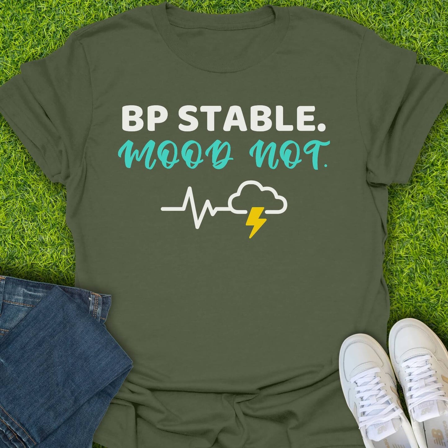 T-Shirt Military Green / S BP Stable Mood Not Tee