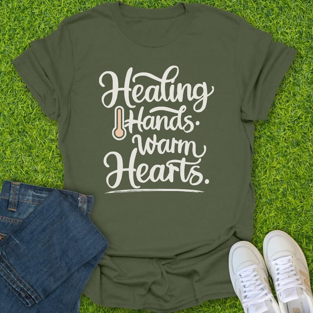 T-Shirt Military Green / S Healing Hands Tee