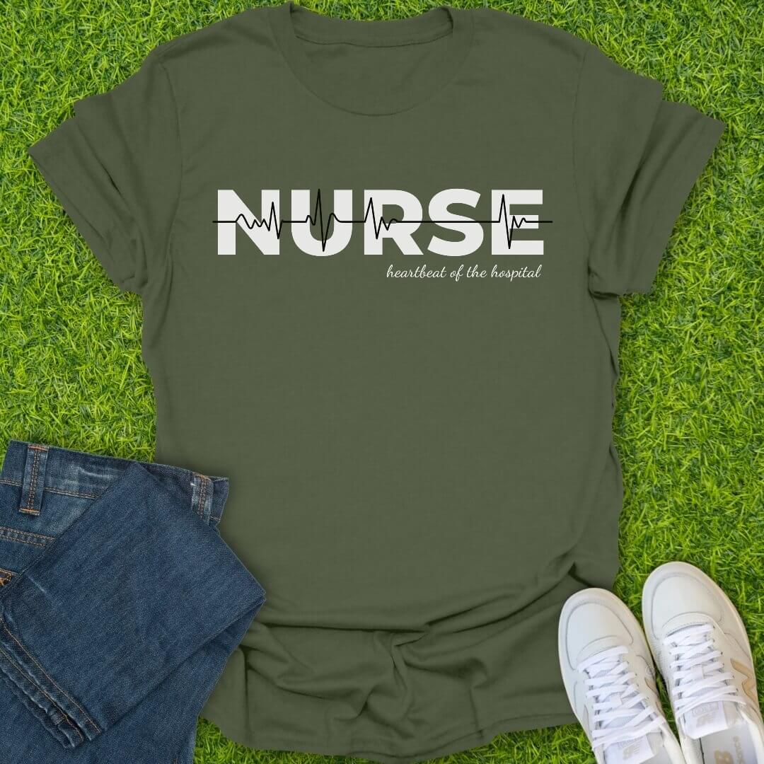 T-Shirt Military Green / S Heartbeat Hospital Tee
