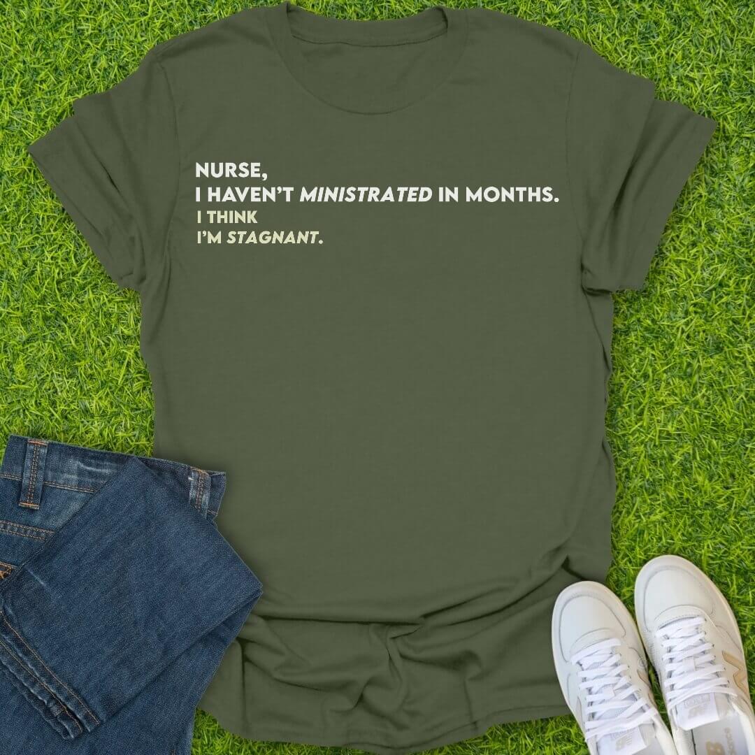 T-Shirt Military Green / S I Think I'm Stagnant Tee