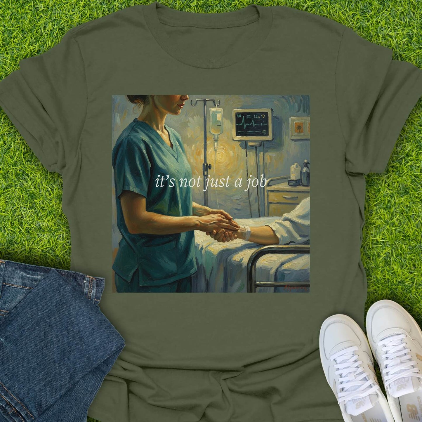 T-Shirt Military Green / S It's Not Just A Job Tee