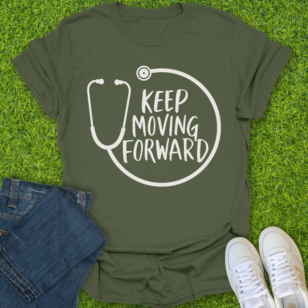 T-Shirt Military Green / S Keep Moving Forward Tee