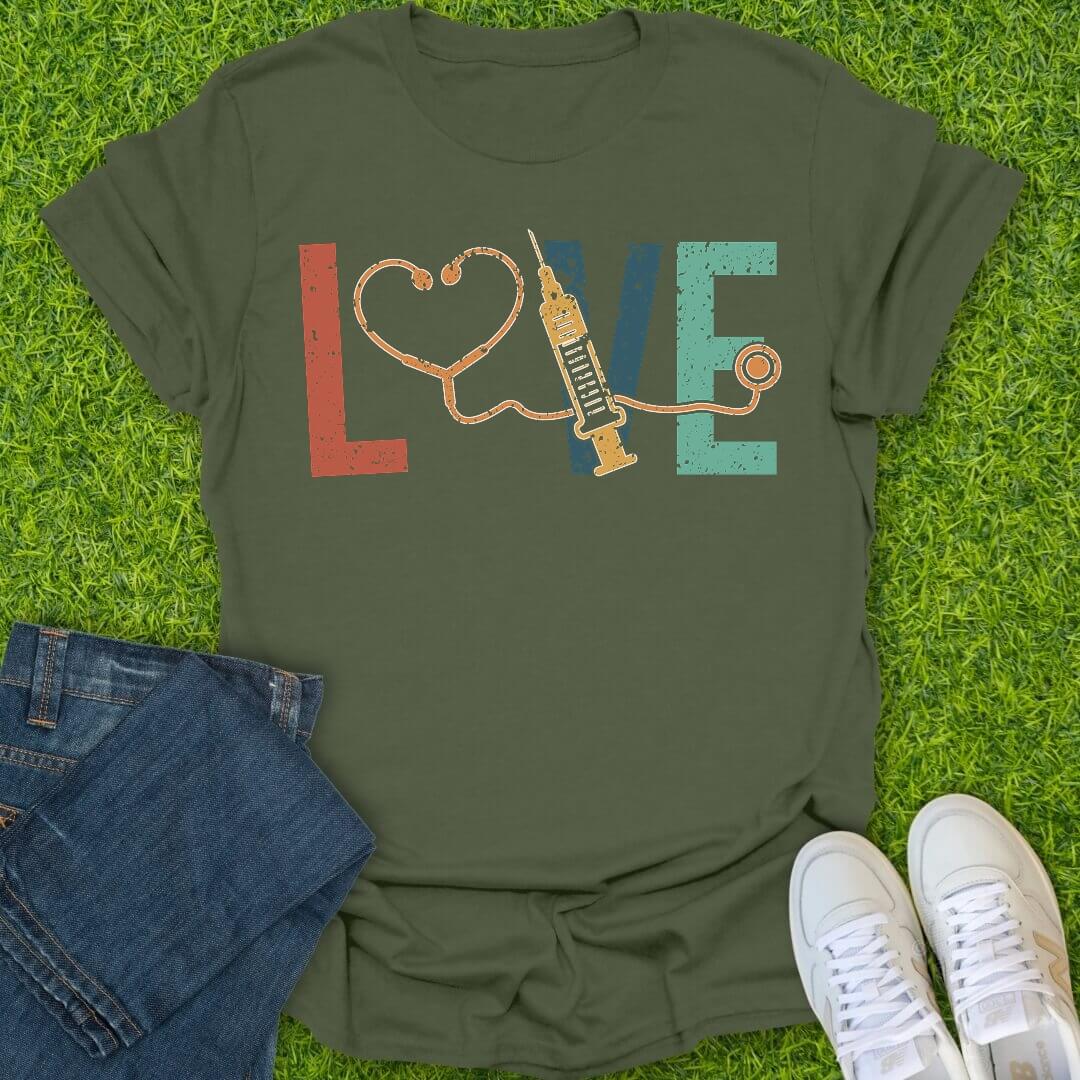 T-Shirt Military Green / S Nurse Love Tee