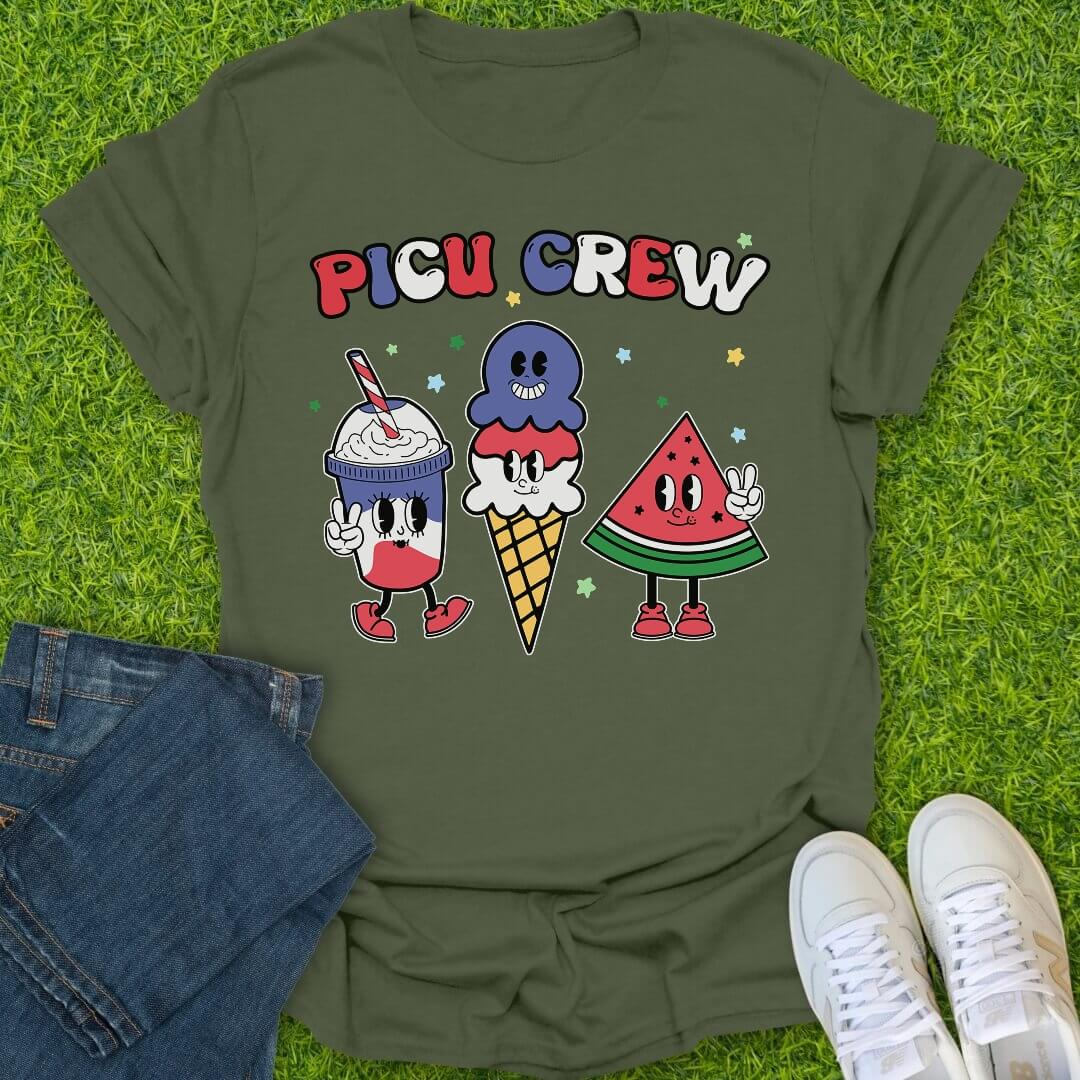 T-Shirt Military Green / S PICU Crew Tee