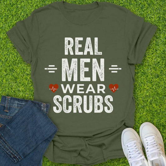 T-Shirt Military Green / S Real Men Tee