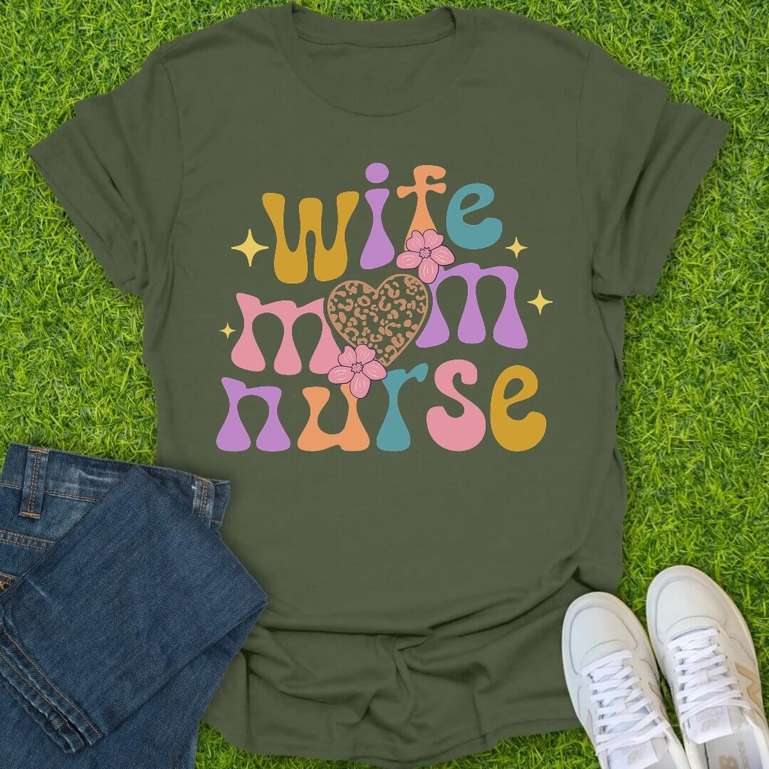 T-Shirt Military Green / S Retro Bloom Tee