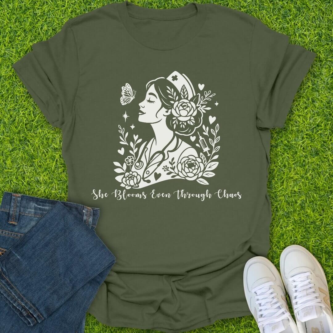 T-Shirt Military Green / S Soft Strength Nurse Tee