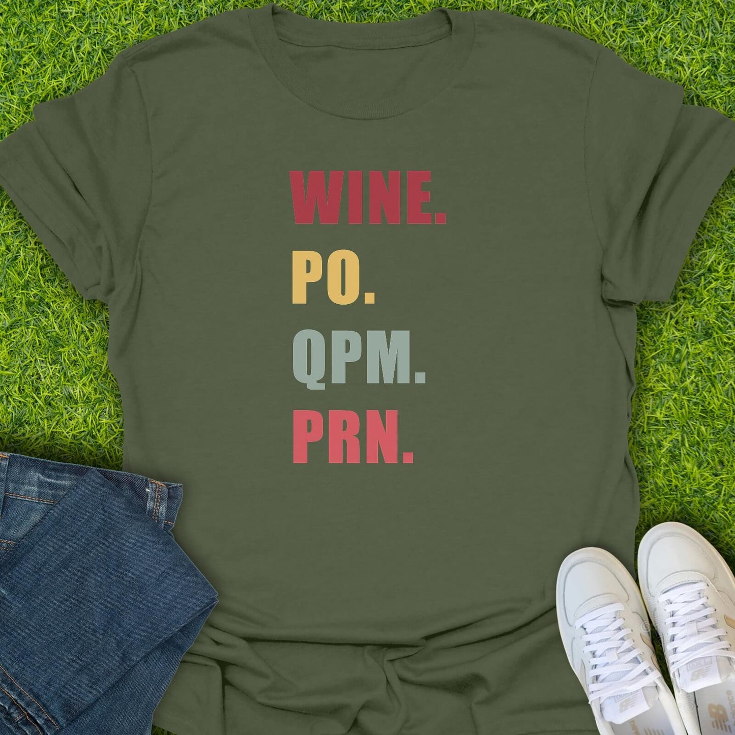 T-Shirt Military Green / S Wine Therapy Protocol Tee