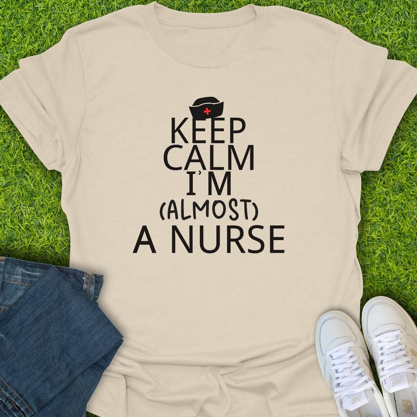 T-Shirt Natural / S Almost A Nurse Tee