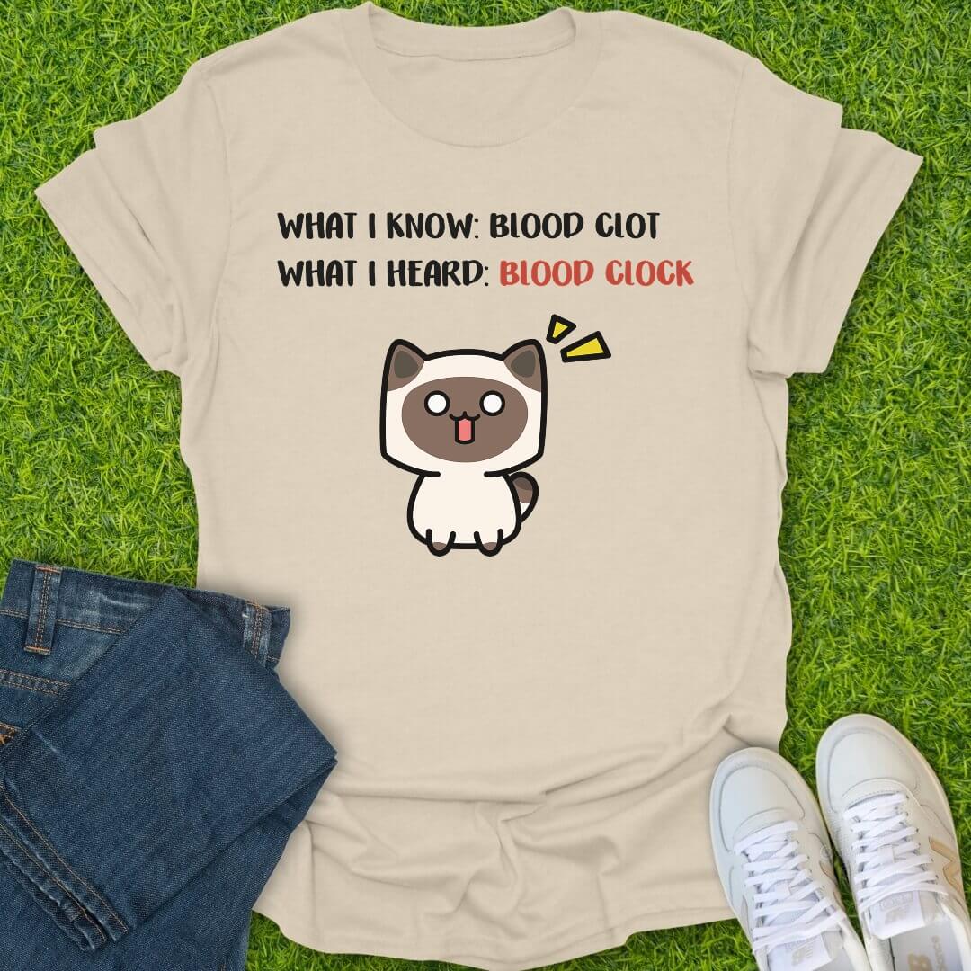 T-Shirt Natural / S Blood Clot Blood Clock Tee