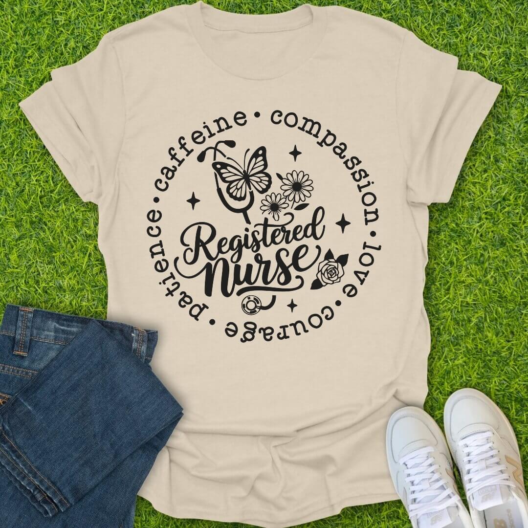 T-Shirt Natural / S Caffeine & Compassion Tee