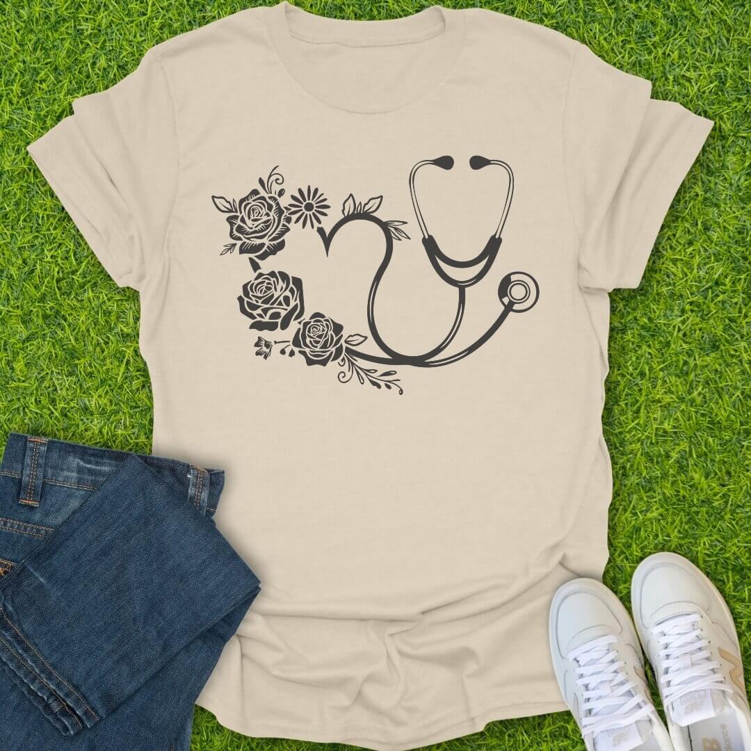 T-Shirt Natural / S Caring In Full Bloom Tee