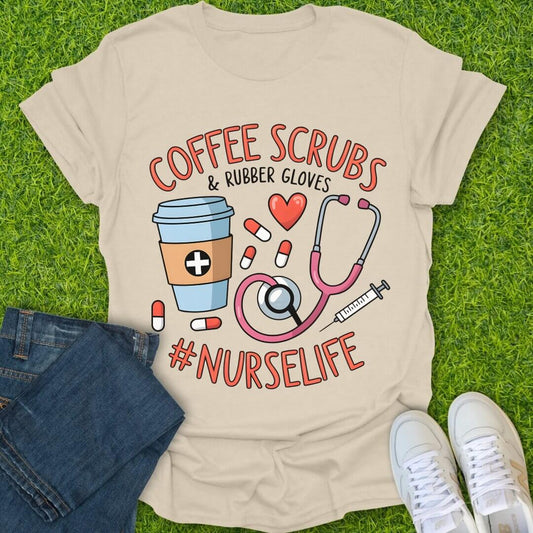 T-Shirt Natural / S Coffee Scrubs Tee