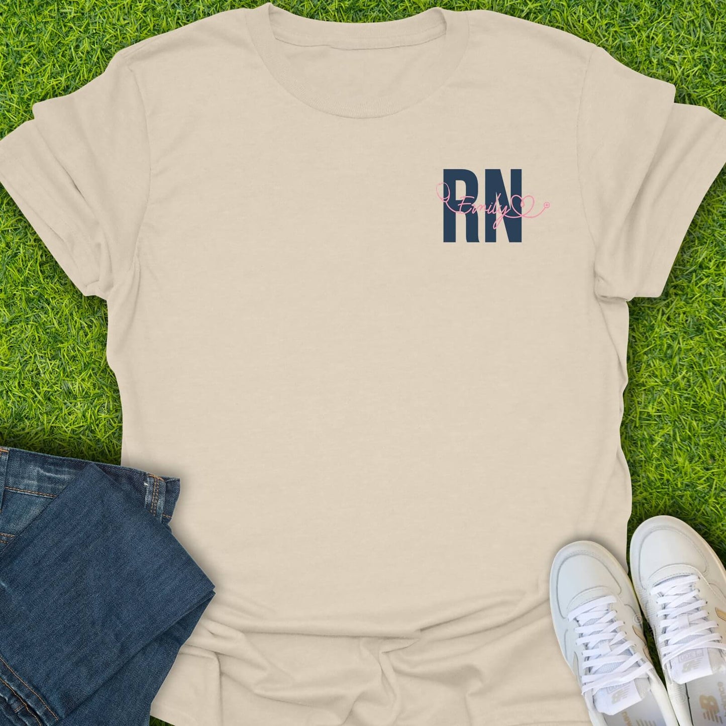 T-Shirt Natural / S Custom RN Stethoscope Tee