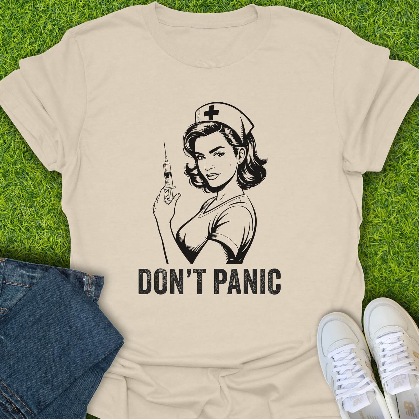 T-Shirt Natural / S Don't Panic Tee