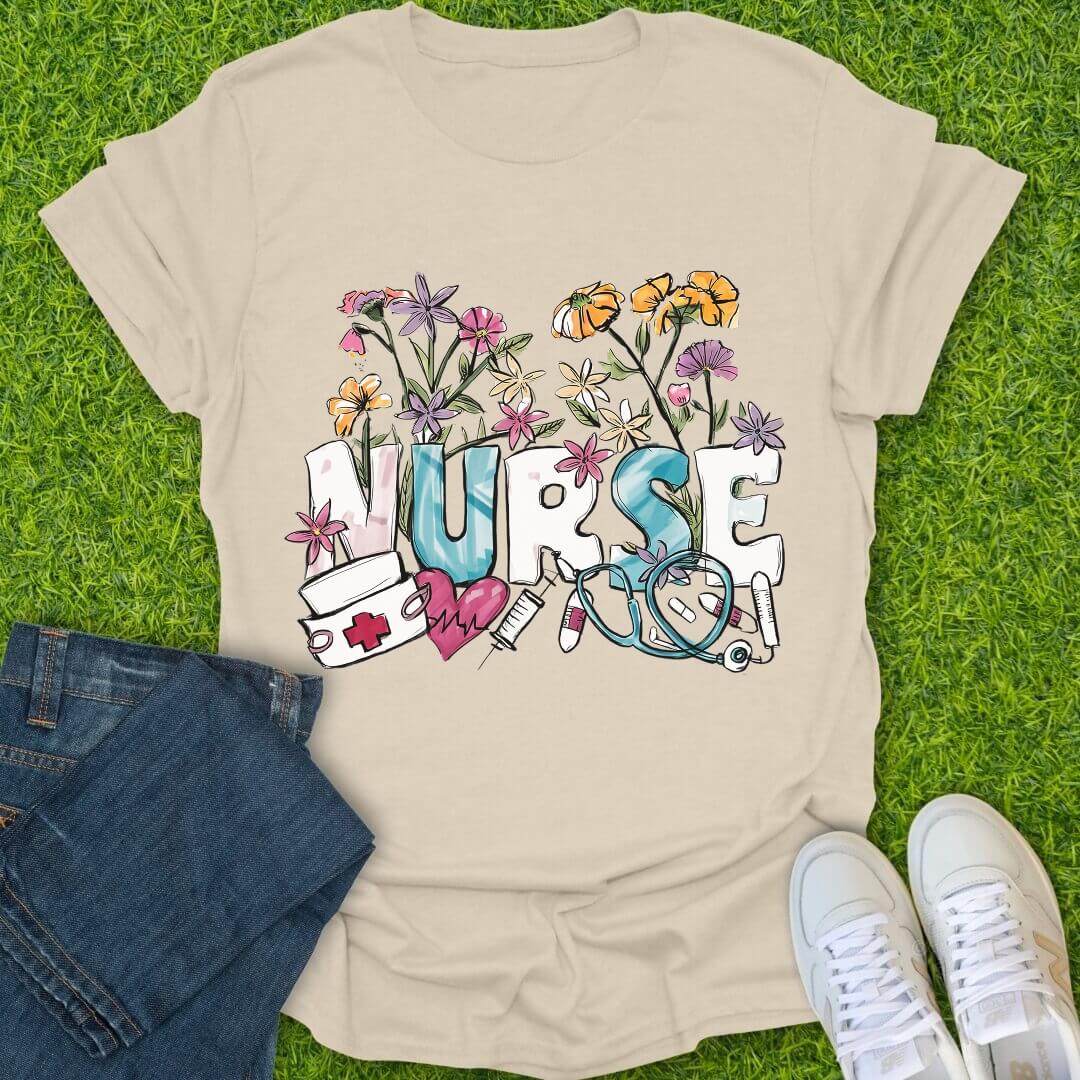 T-Shirt Natural / S Hand Painted Healing Tee