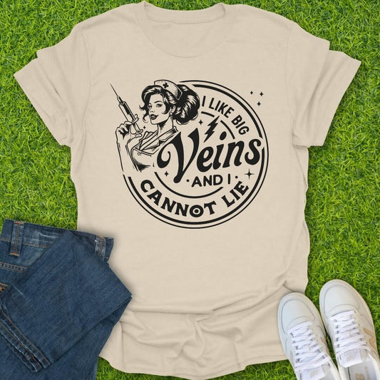 T-Shirt Natural / S I Like Big Veins Tee