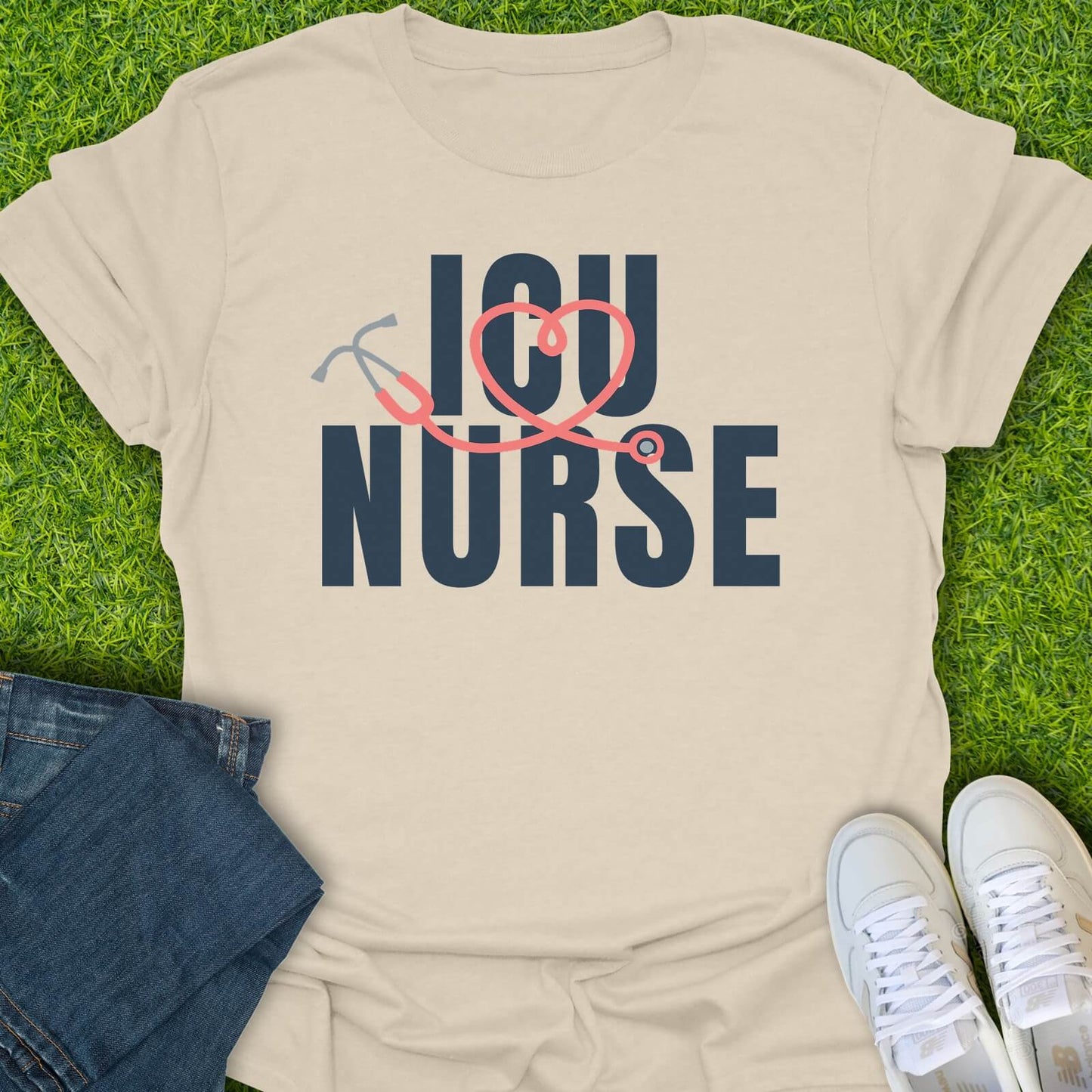T-Shirt Natural / S ICU Nurse Tee