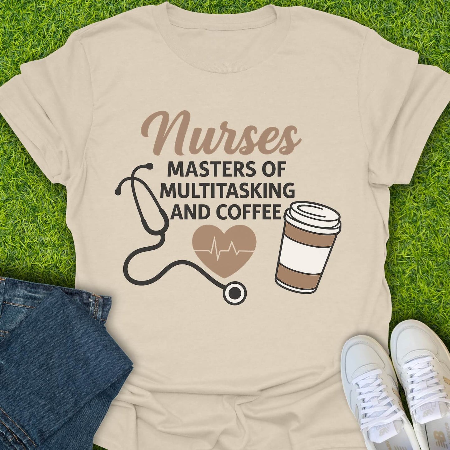 T-Shirt Natural / S Masters Of Multitasking & Coffee Tee