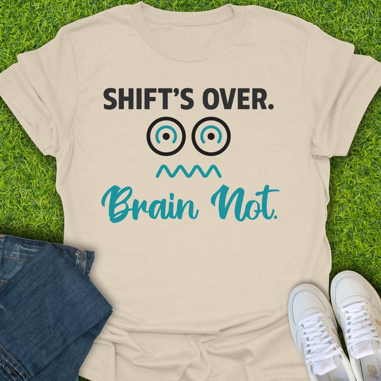 T-Shirt Natural / S Shift's Over, Brain Not Tee