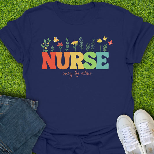 T-Shirt Navy / S Caring By Nature Tee