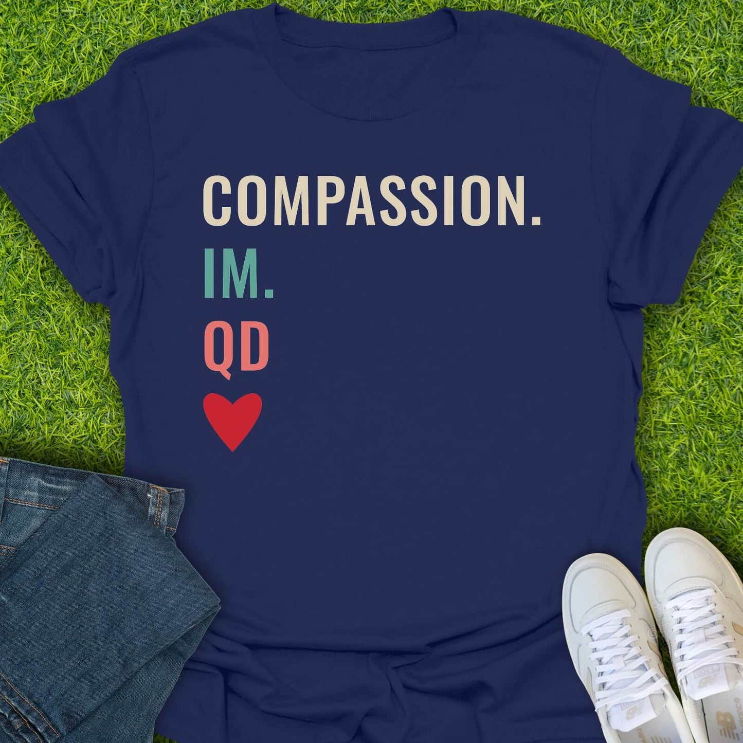 T-Shirt Navy / S Compassion Im QD Tee