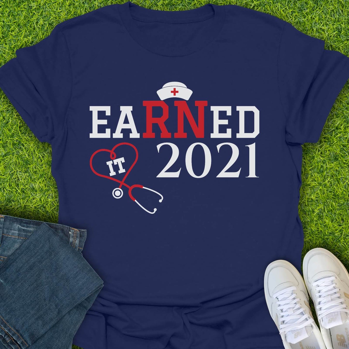 T-Shirt Navy / S Custom Earned It Tee