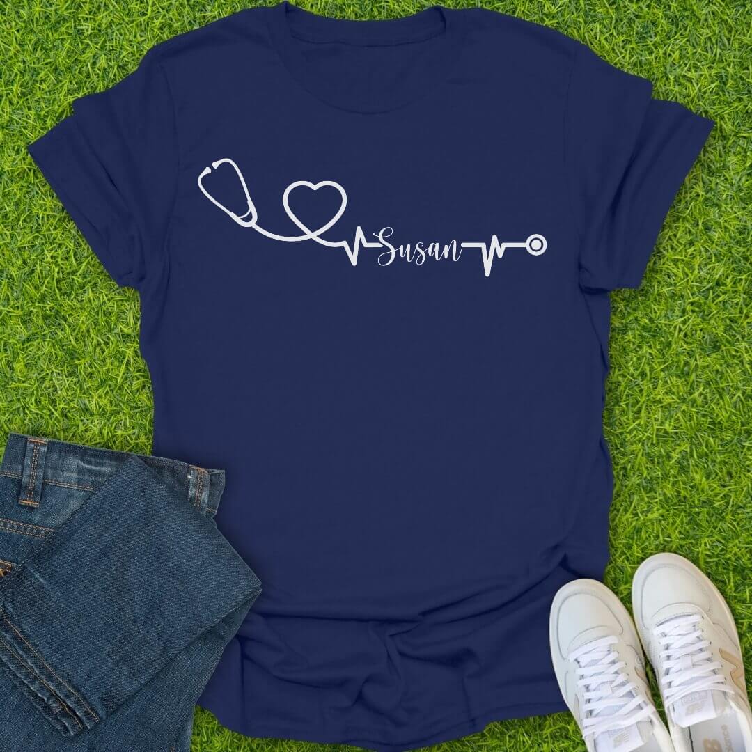 T-Shirt Navy / S Custom StethoscopeTee