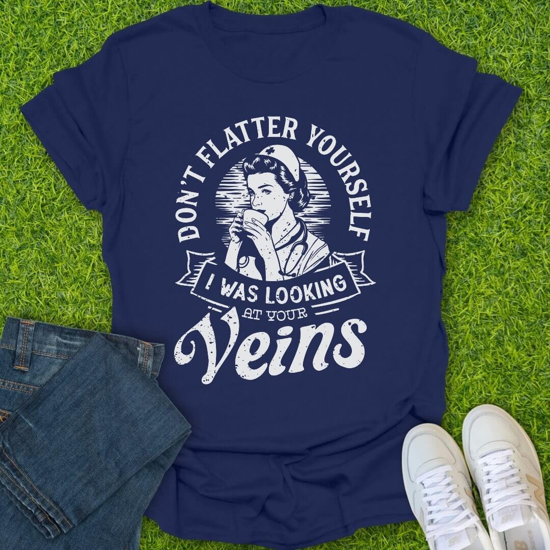 T-Shirt Navy / S Don't Flatter Yourself Tee