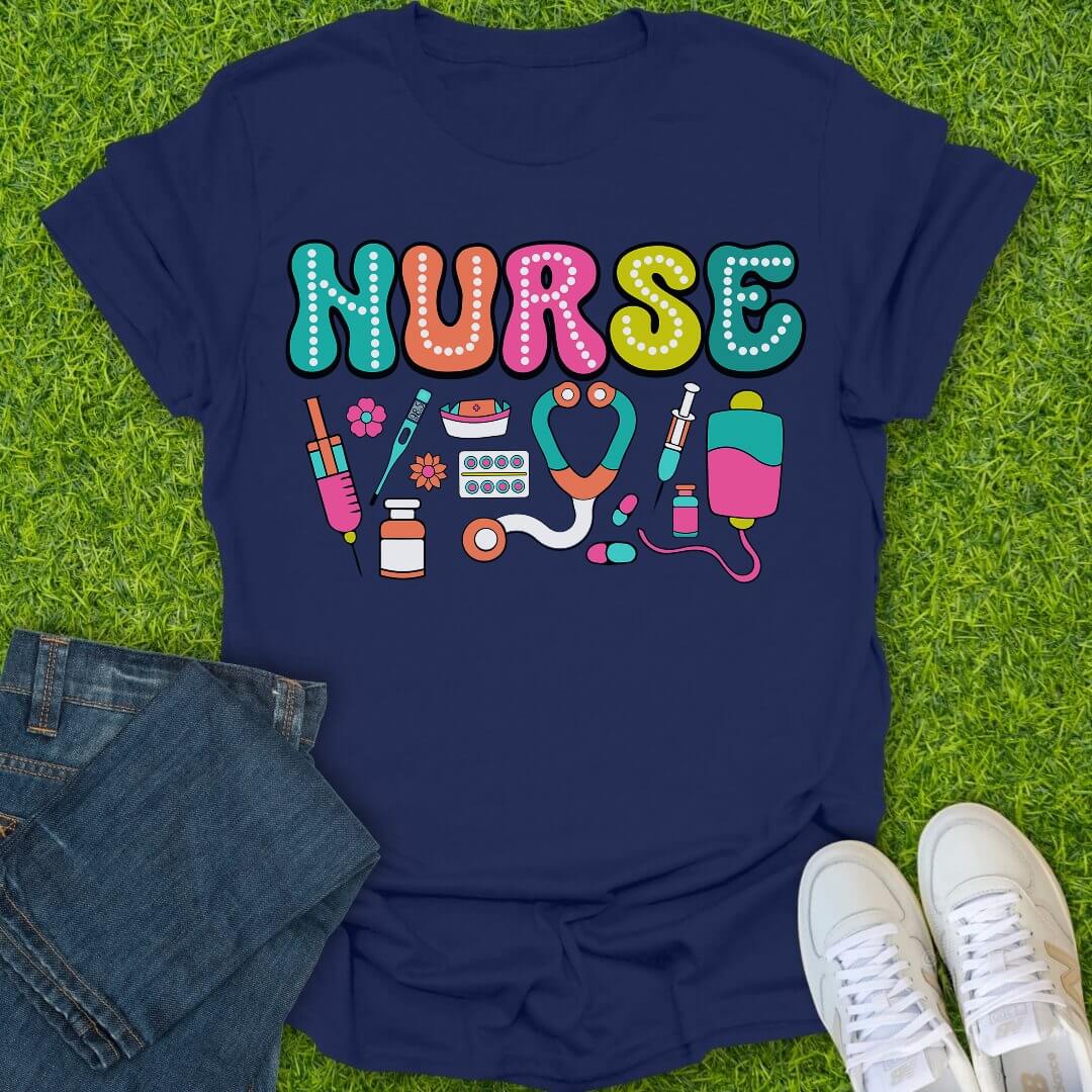 T-Shirt Navy / S Doodle Pop Tee