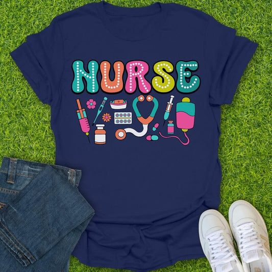 T-Shirt Navy / S Doodle Pop Tee