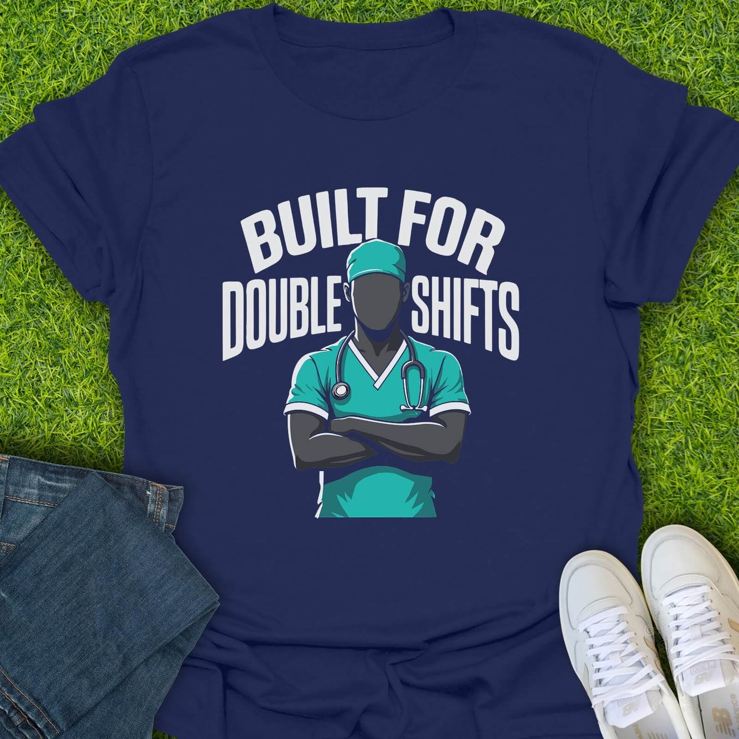 T-Shirt Navy / S Double Shifts Tee