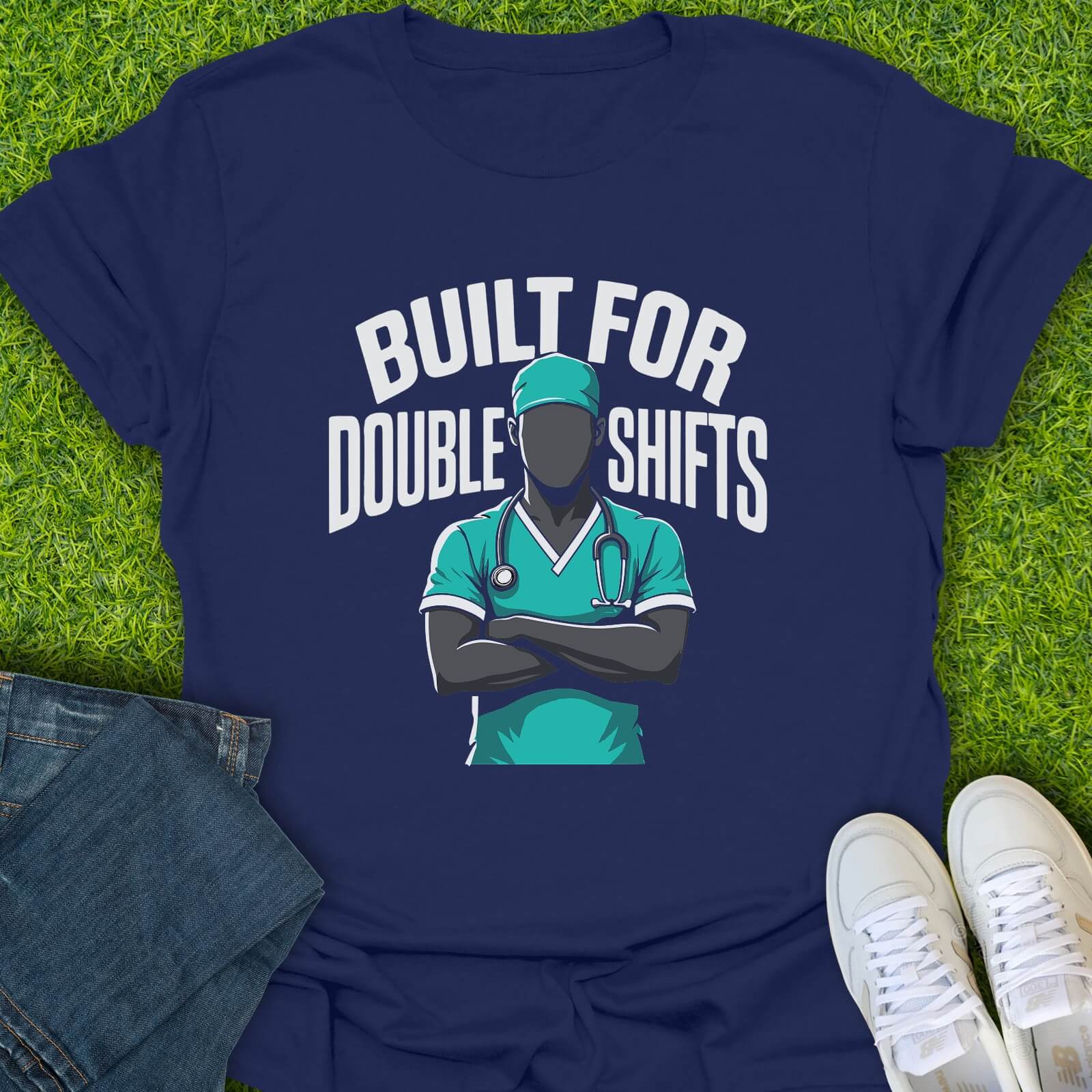 T-Shirt Navy / S Double Shifts Tee