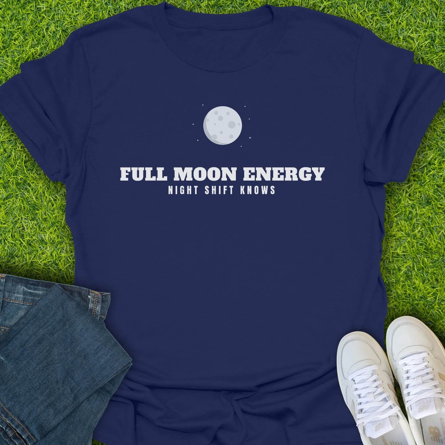 T-Shirt Navy / S Full Moon Energy Tee