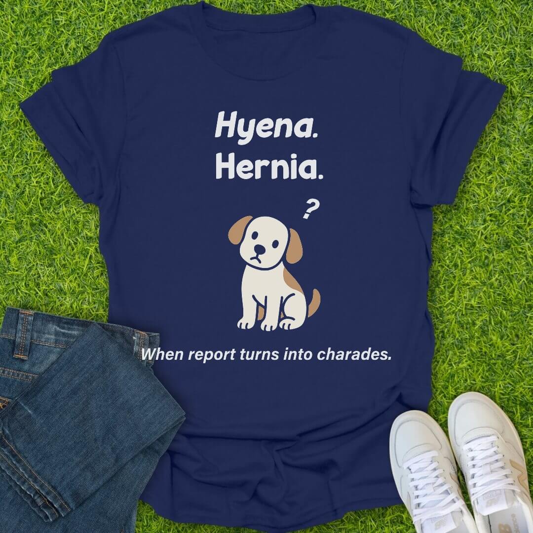 T-Shirt Navy / S Hyena Hernia Tee