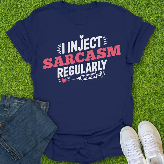 T-Shirt Navy / S I Inject Sarcasm Tee