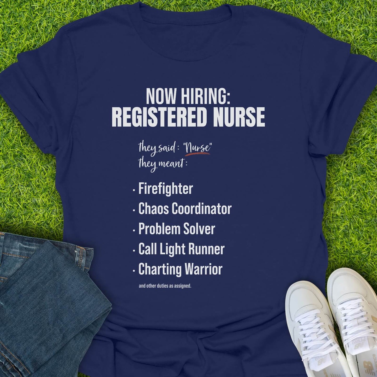 T-Shirt Navy / S Now Hiring RN Tee