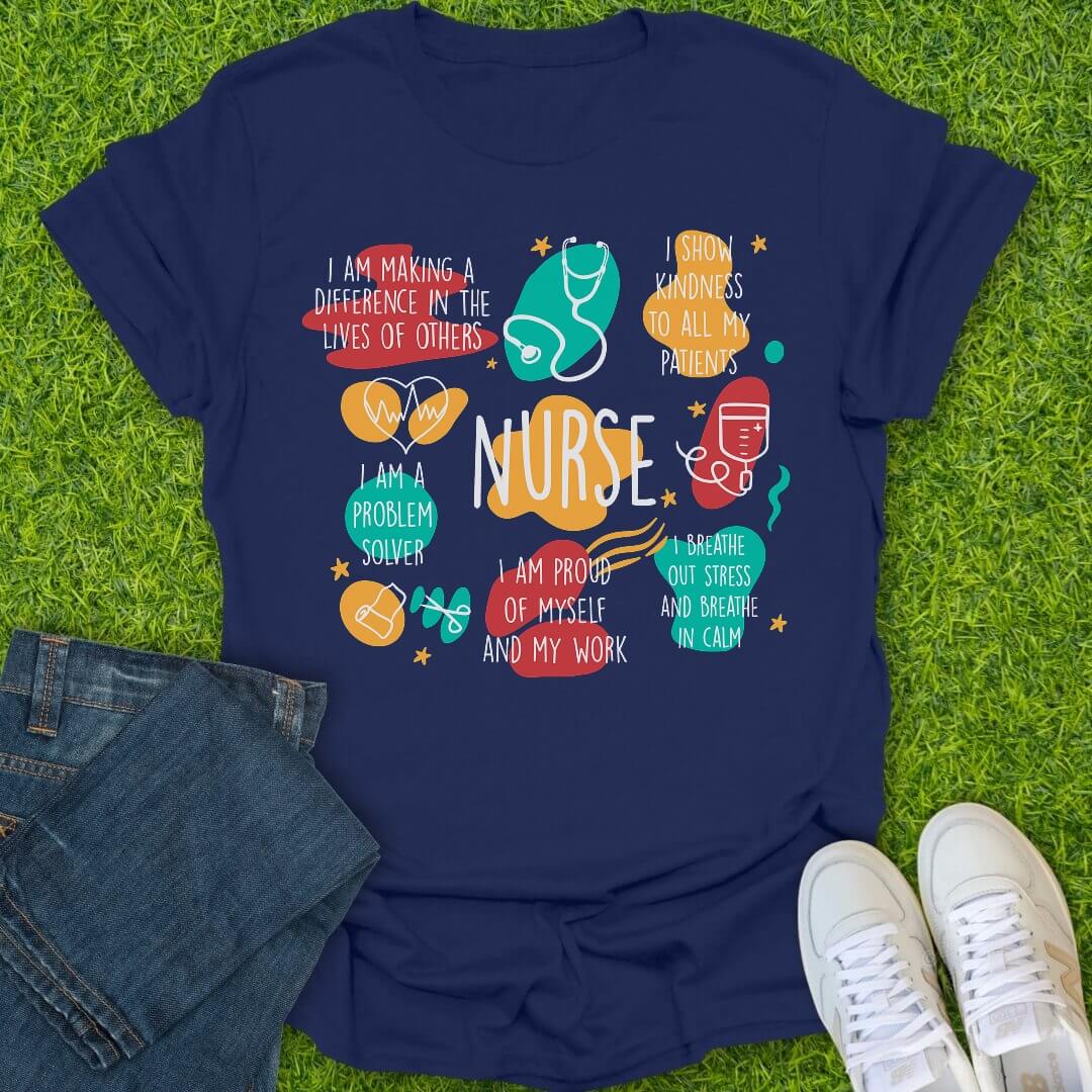 T-Shirt Navy / S Nurse Affirmations Tee