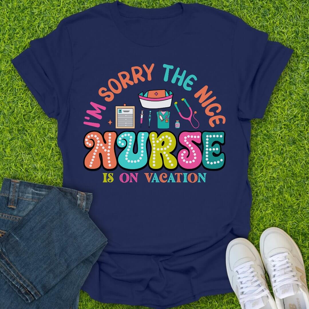 T-Shirt Navy / S On Vacation Tee