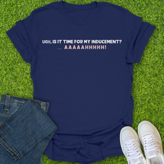 T-Shirt Navy / S Paging My Induction Nurse Tee