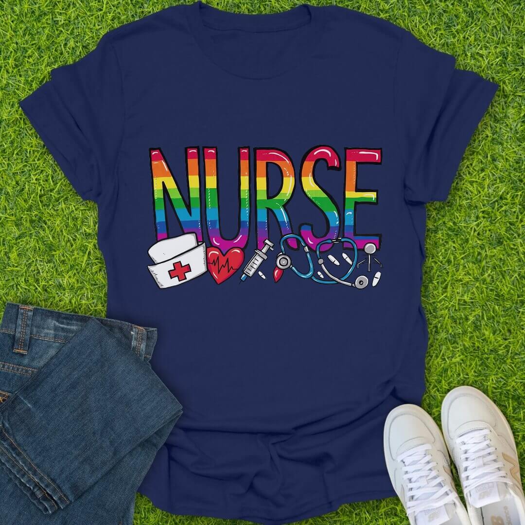 T-Shirt Navy / S Proud To Care Tee