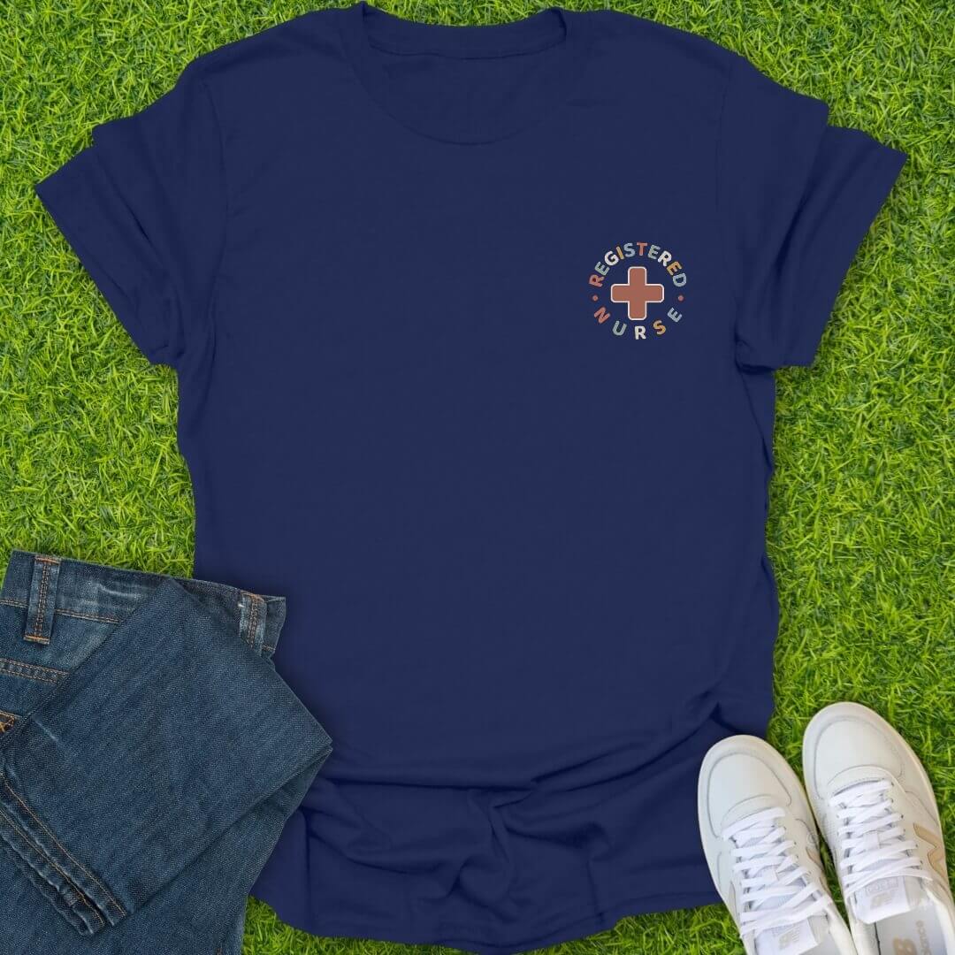 T-Shirt Navy / S Registered Nurse Badge Tee