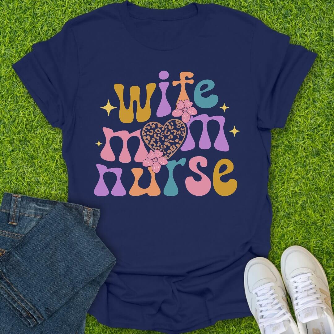 T-Shirt Navy / S Retro Bloom Tee